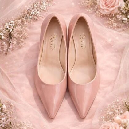 Women’s Stylish Pointed Toe Heels Pink | Outer Rexin and TPC Sole Sandals for Womens